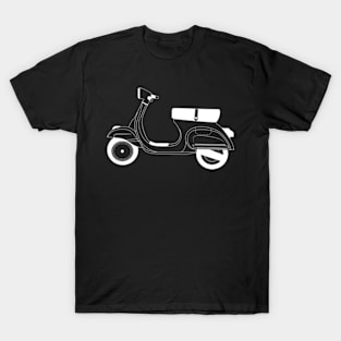 Vespa 125 ET3 White Outline T-Shirt